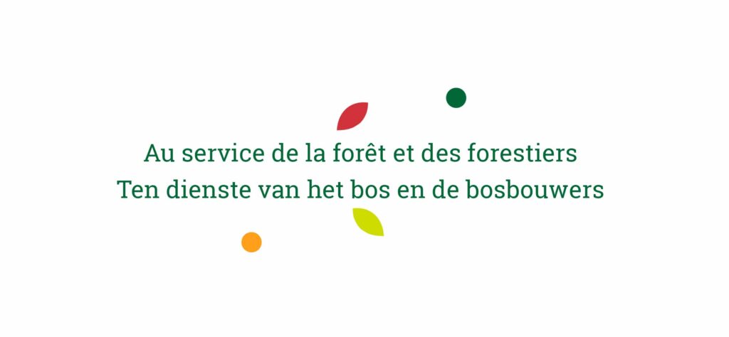 Devise de la SRFB-KBBM - Au service de la forêt et des forestiers - Ten dienst van het bos en de bosbouwers